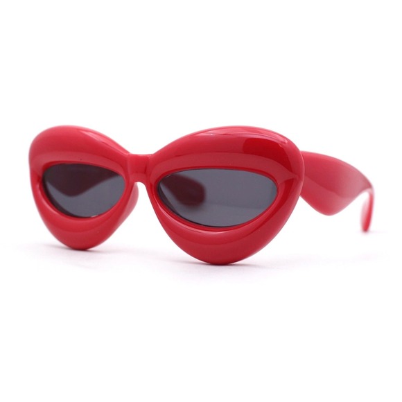Women Sunglasses Red Frame Fashion Designer Candy Color Sexy Labiel Luxury Style - Picture 1 of 8